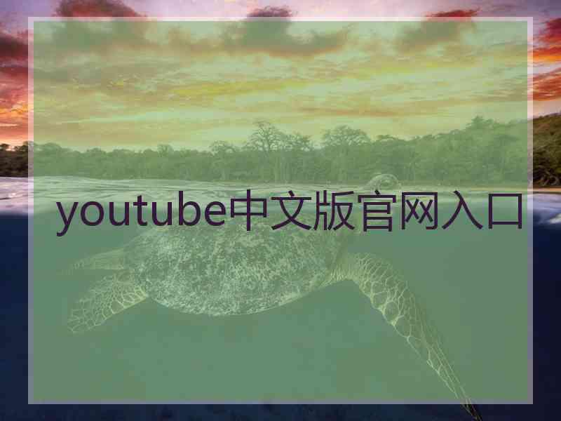 youtube中文版官网入口